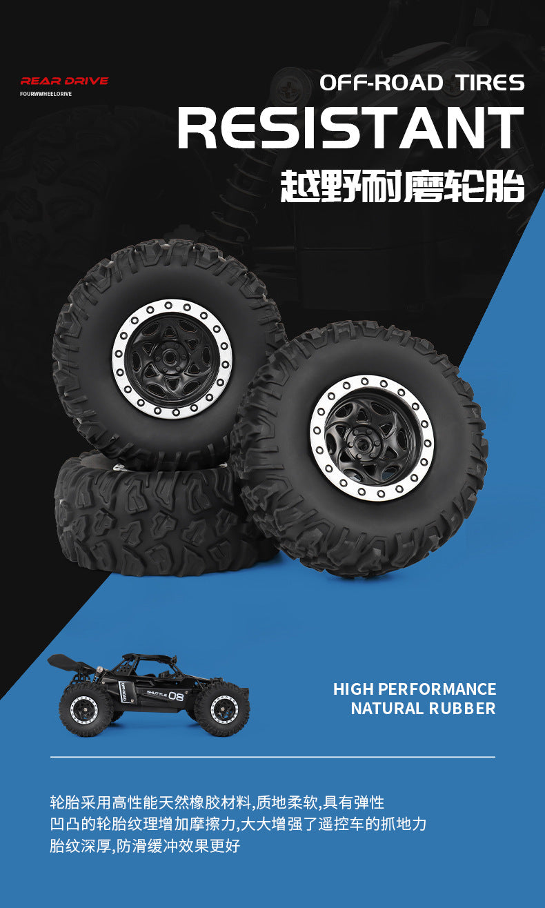 RC Car 1:16 2WD with LED Light 2.4G 20KM/H High Speed Off-Road Climbing Remote Control  Car