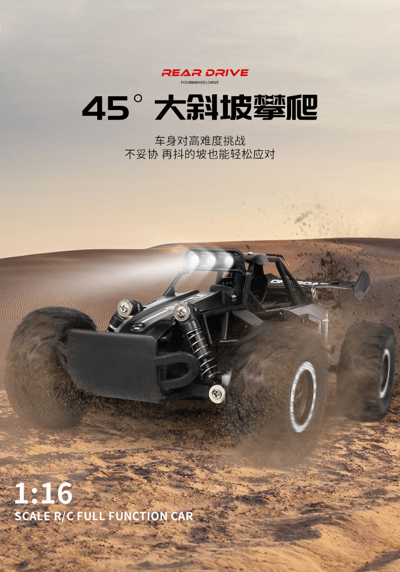 RC Car 1:16 2WD with LED Light 2.4G 20KM/H High Speed Off-Road Climbing Remote Control  Car