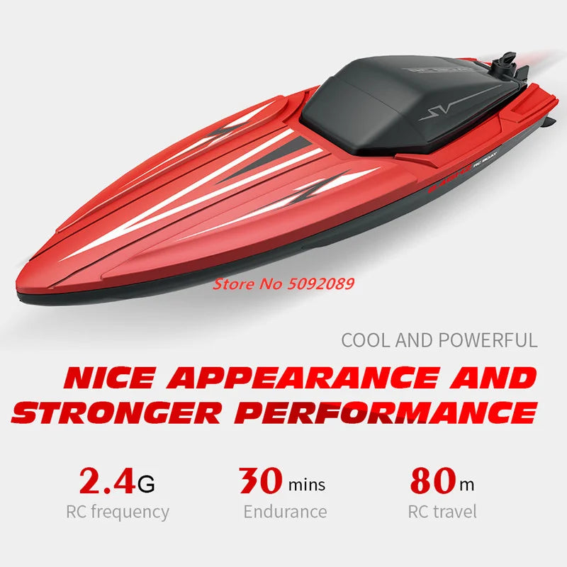 35CM Large RC Racing Boat Radio Control SpeedBoat 30Mins Driving RC Ship Boat Waterproof Toy Summer Water Gifts RC Toys