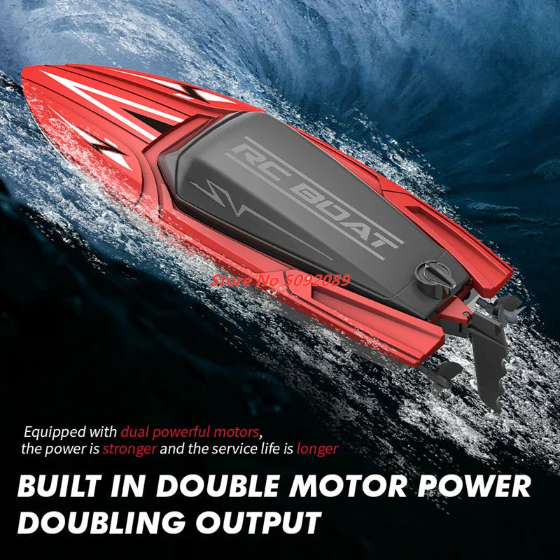35CM Large RC Racing Boat Radio Control SpeedBoat 30Mins Driving RC Ship Boat Waterproof Toy Summer Water Gifts RC Toys