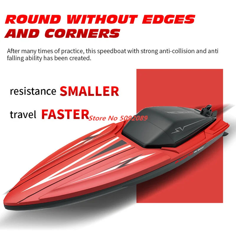 35CM Large RC Racing Boat Radio Control SpeedBoat 30Mins Driving RC Ship Boat Waterproof Toy Summer Water Gifts RC Toys