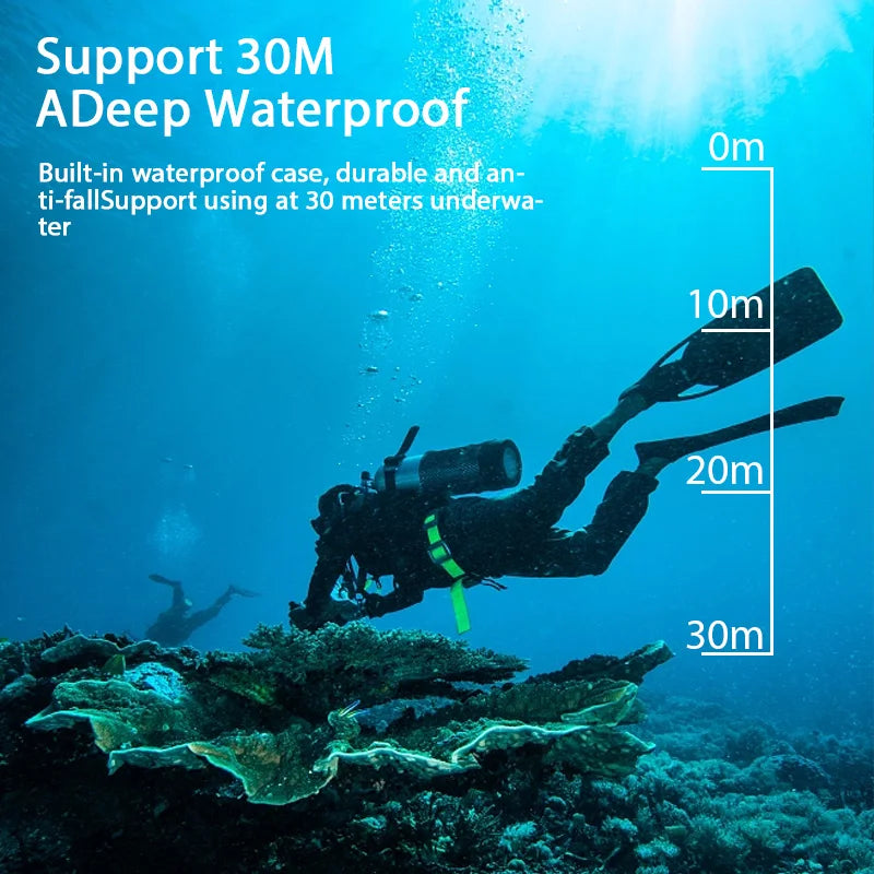 Underwater Waterproof Go Pro Sports Camera Multifunctional Outdoor Riding Sports DV Skiing Diving Action Camera Video Camera For Helmet