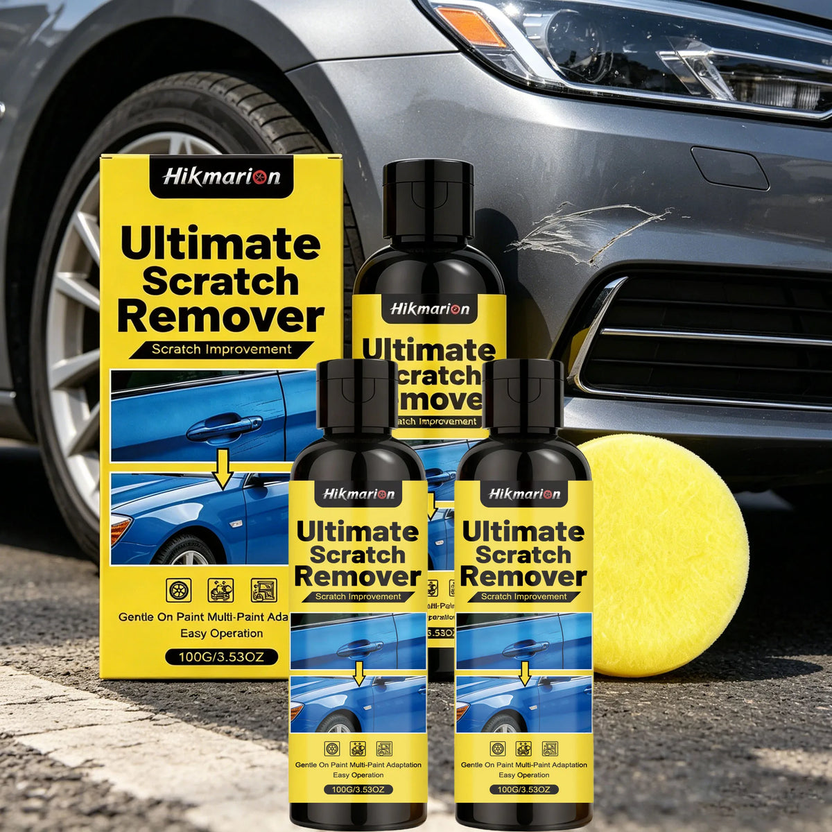 Car Scratch Removal Kit Repairs Scuffs Reduces Scratch Visibility Paint Renovation Protective Coat Daily Car Beauty Care Cleaner