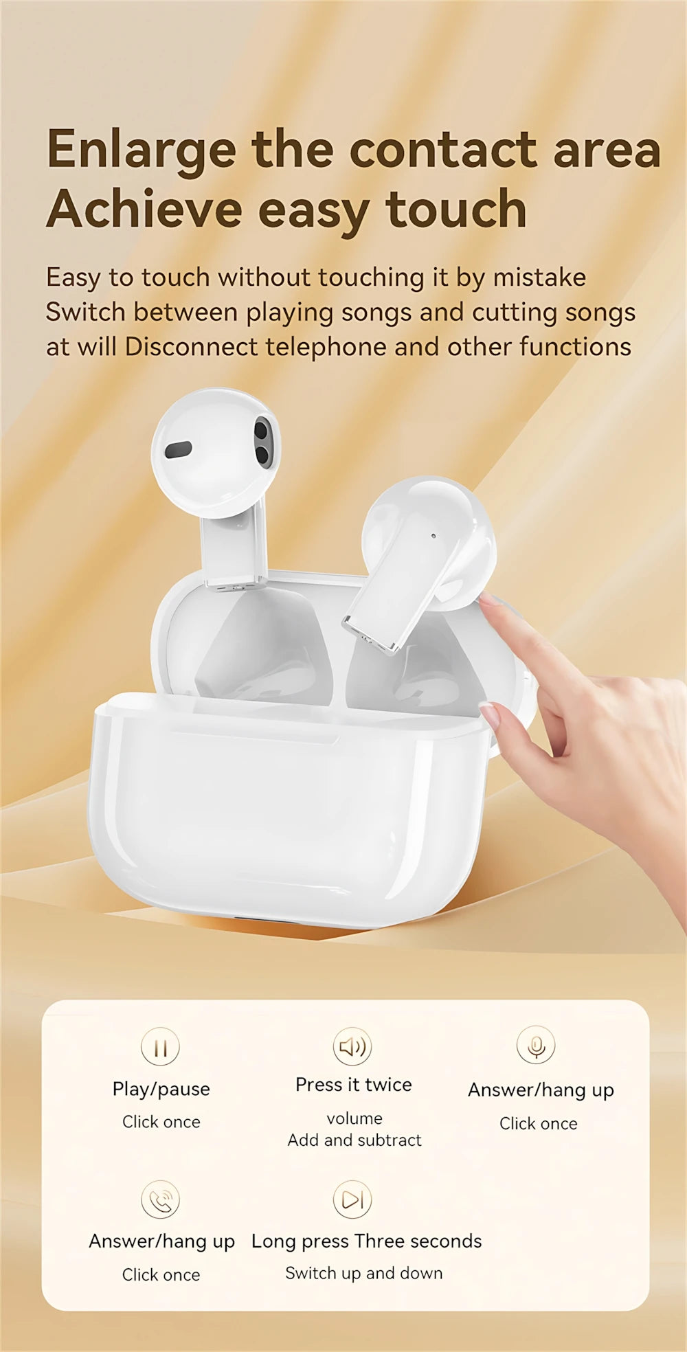 Wireless Headset Smart Comfortable Ear Buds