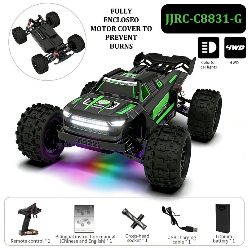 RC Car 1:14 Full Scale JJRC C8831 4WD High Speed Off Road Car Carbon Brush All-terrain Climbing Racing Drift Car Boy Gift SCY