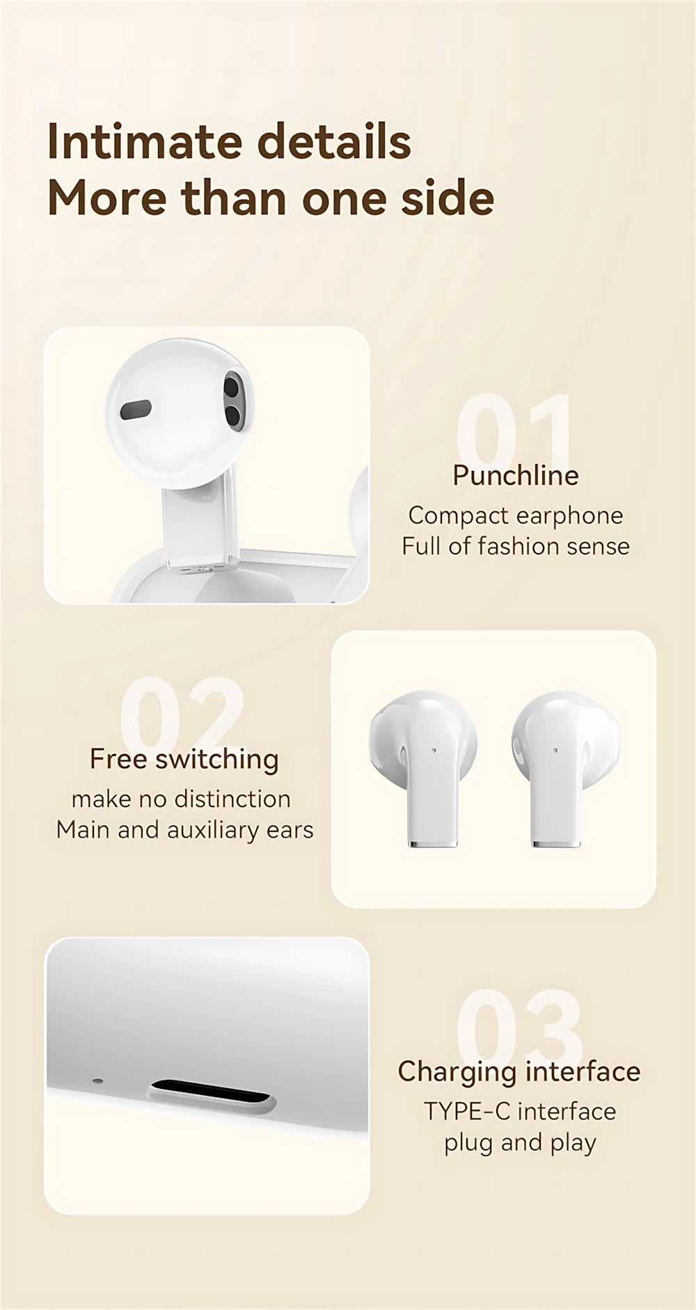 Wireless Headset Smart Comfortable Ear Buds