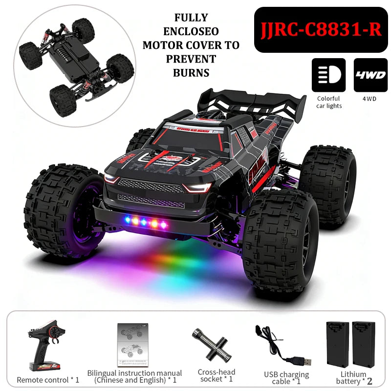 RC Car 1:14 Full Scale JJRC C8831 4WD High Speed Off Road Car Carbon Brush All-terrain Climbing Racing Drift Car Boy Gift SCY