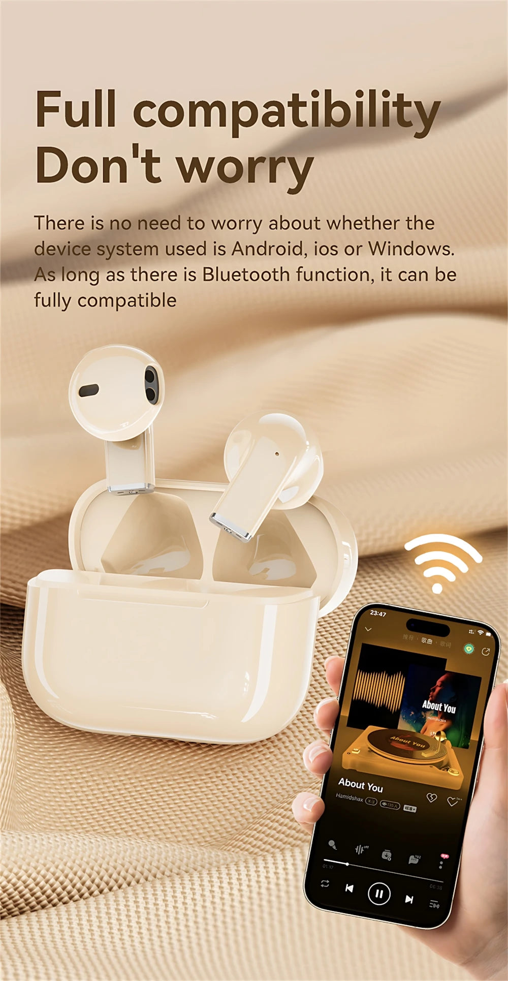 Wireless Headset Smart Comfortable Ear Buds
