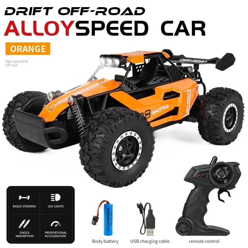 RC Car 1:16 2WD with LED Light 2.4G 20KM/H High Speed Off-Road Climbing Remote Control  Car