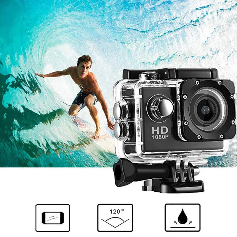 Underwater Waterproof Go Pro Sports Camera Multifunctional Outdoor Riding Sports DV Skiing Diving Action Camera Video Camera For Helmet